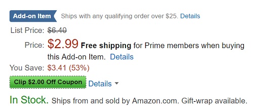 Amazon Add-on 特价商品