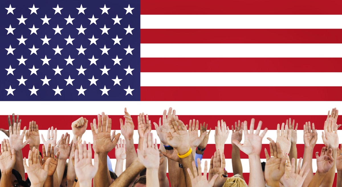 American Flag Hands