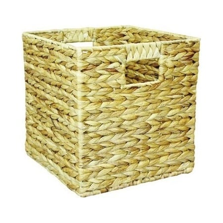 allen + roth Natural Woven Water Hyacinth Basket