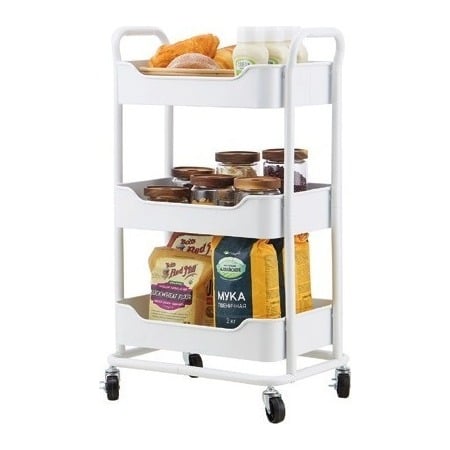 Style Selections Style Selections® 3-Tier 29.9-in H x 18.1-in W x 13.3-in D Steel Utility Cart