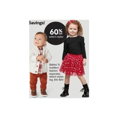 60% off Babies& toddlers fashion Separates