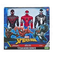 Marvel Spider-Man Titan Hero Series Spider-Man (Miles Morales) Armored Venom 3-Pack